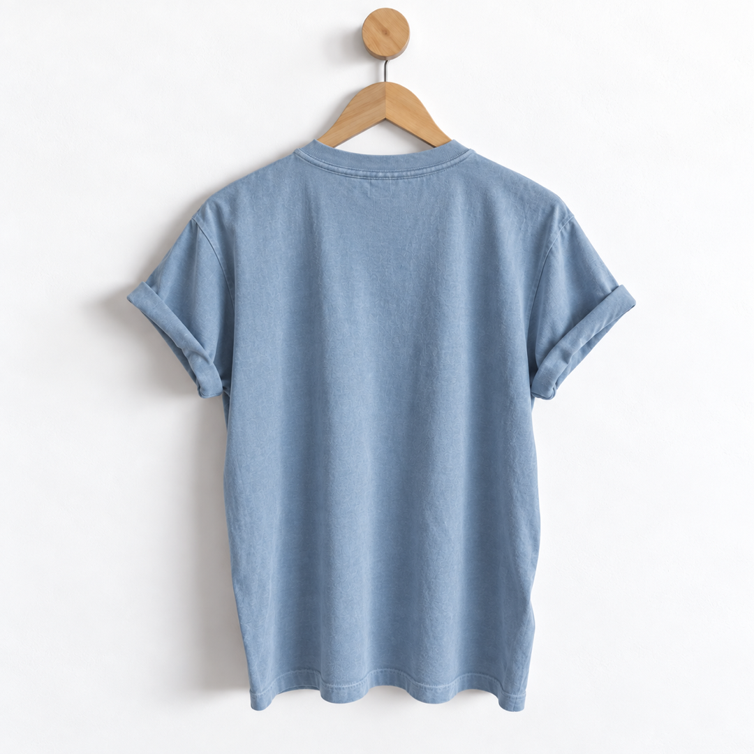 Back view of I Came I Saw I Made It Awkward boyfriend tee with relaxed unisex sizing, garment dyed fabric, crew neckline, and a slightly oversized fit for women.