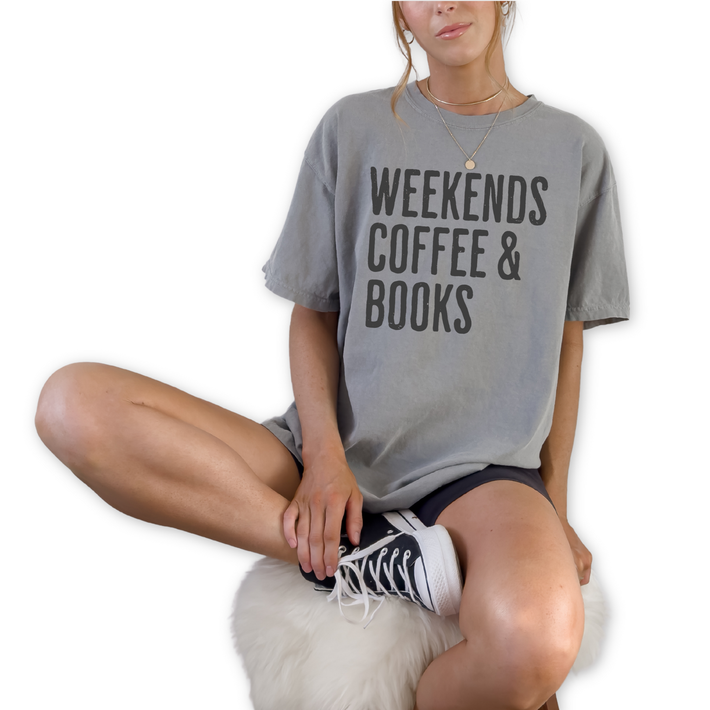 Vintage inspired book lover coffee shirt perfect for fall layers, bookstore trips, and relaxed weekend wear